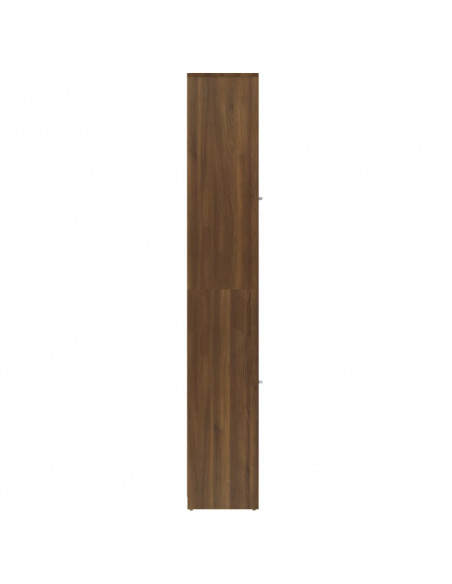 Armadietto Bagno Rovere Marrone 30x30x183,5cm Legno Multistrato