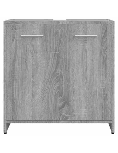 Armadietto Bagno Grigio Sonoma 60x33x60 cm in Legno Multistrato