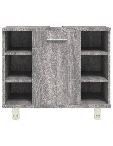 Armadietto Bagno Grigio Sonoma 60x32x53,5 cm Legno Multistrato