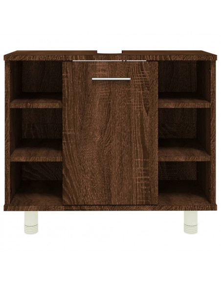 Armadietto Bagno Rovere Marrone 60x32x53,5 cm Legno Multistrato