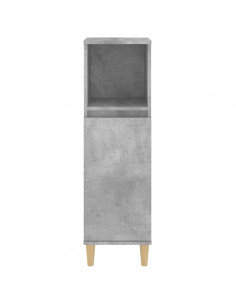 Armadietto Bagno Grigio Cemento 30x30x100 cm Legno Multistrato 2
