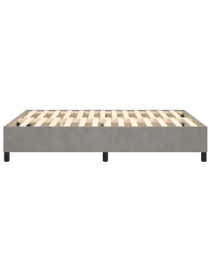 Giroletto a Molle Grigio Chiaro 140x190 cm in Velluto 2