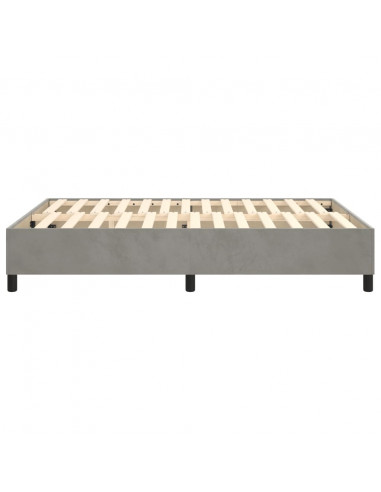 Giroletto a Molle Grigio Chiaro 140x190 cm in Velluto