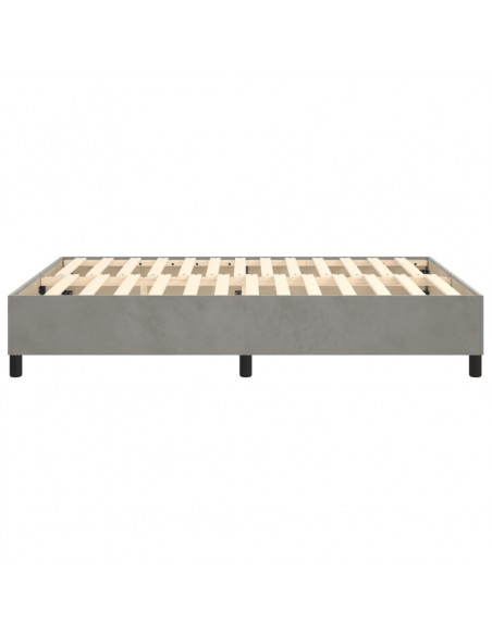 Giroletto a Molle Grigio Chiaro 140x190 cm in Velluto