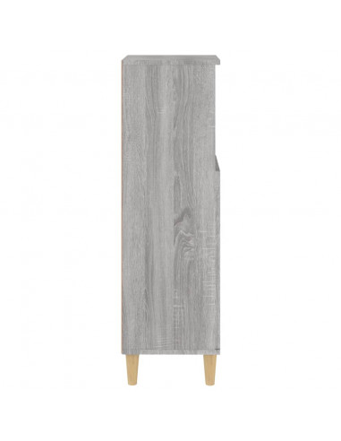 Armadietto Bagno Grigio Sonoma 30x30x100cm in Legno Multistrato