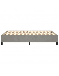 Giroletto a Molle Grigio Chiaro 140x200 cm in Velluto 2