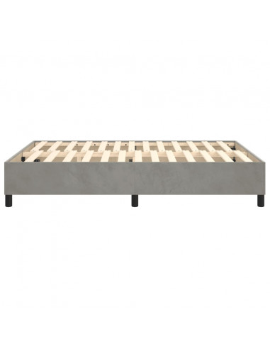 Giroletto a Molle Grigio Chiaro 140x200 cm in Velluto