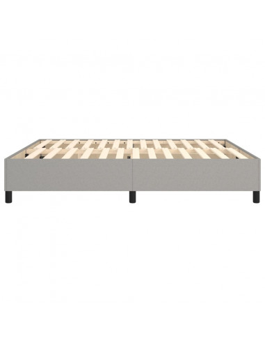 Giroletto a Molle Grigio Chiaro 160x200 cm in Tessuto