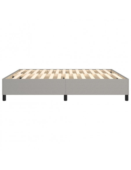 Giroletto a Molle Grigio Chiaro 160x200 cm in Tessuto