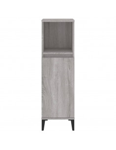 Armadietto Bagno Grigio Sonoma 30x30x100cm in Legno Multistrato 2