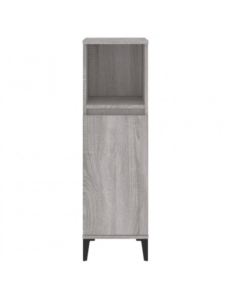 Armadietto Bagno Grigio Sonoma 30x30x100cm in Legno Multistrato