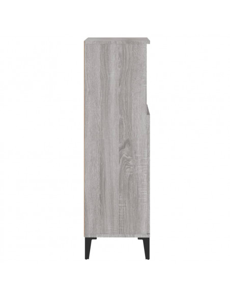 Armadietto Bagno Grigio Sonoma 30x30x100cm in Legno Multistrato