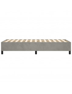 Giroletto a Molle Grigio Chiaro 80x200 cm in Velluto 2