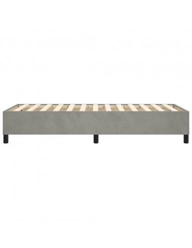 Giroletto a Molle Grigio Chiaro 80x200 cm in Velluto