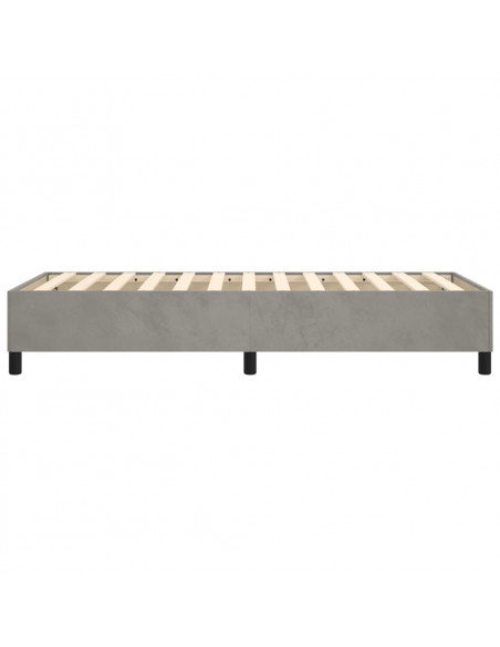 Giroletto a Molle Grigio Chiaro 80x200 cm in Velluto