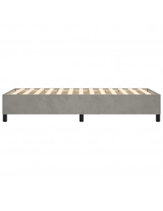 Giroletto a Molle Grigio Chiaro 90x190 cm in Velluto 2