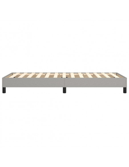 Giroletto a Molle Grigio Chiaro 90x200 cm in Tessuto