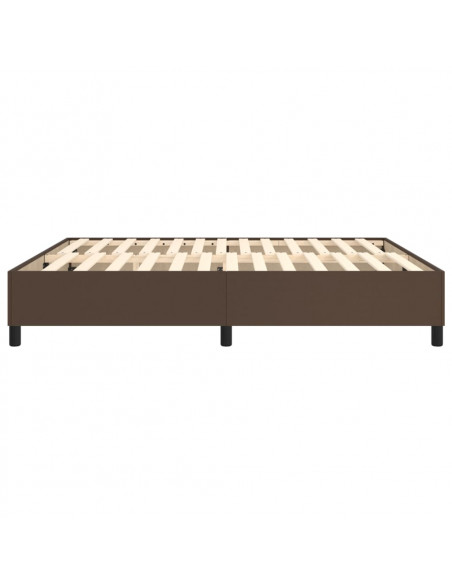 Giroletto a Molle Marrone 180x200 cm in Similpelle