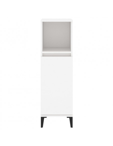 Armadietto da Bagno Bianco 30x30x100 cm in Legno Multistrato