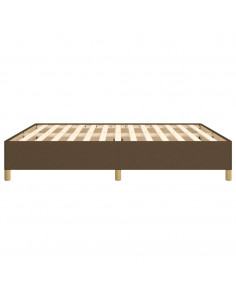 Struttura Letto a Rete a Molle Marrone Scuro 160x200 cm Tessuto 2