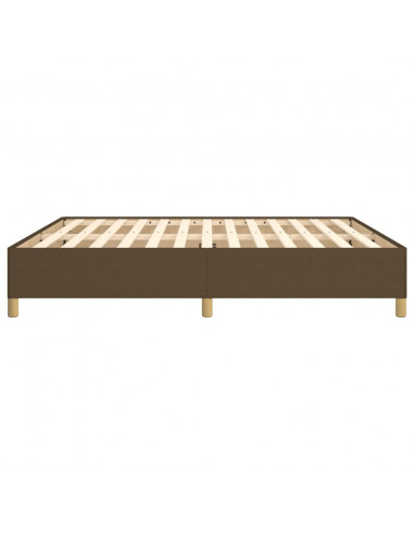 Struttura Letto a Rete a Molle Marrone Scuro 160x200 cm Tessuto