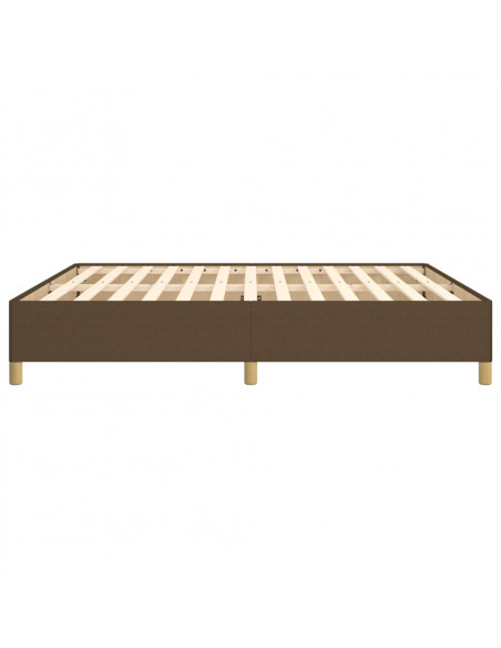 Struttura Letto a Rete a Molle Marrone Scuro 160x200 cm Tessuto