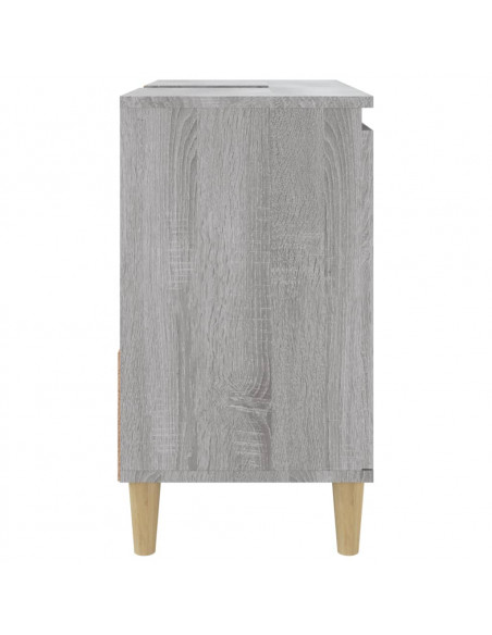 Armadietto Bagno Grigio Sonoma 65x33x60 cm in Legno Multistrato