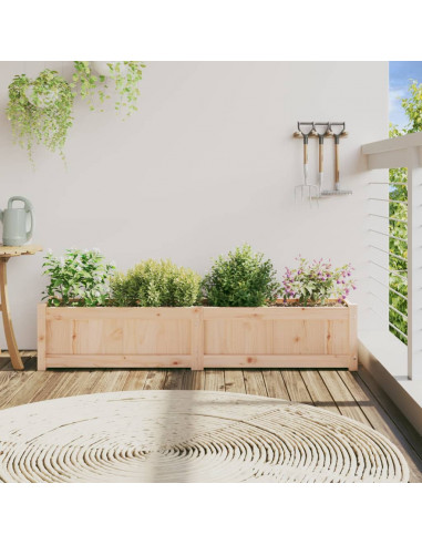 Fioriera da Giardino 150x31x31 cm in Legno Massello di Pino