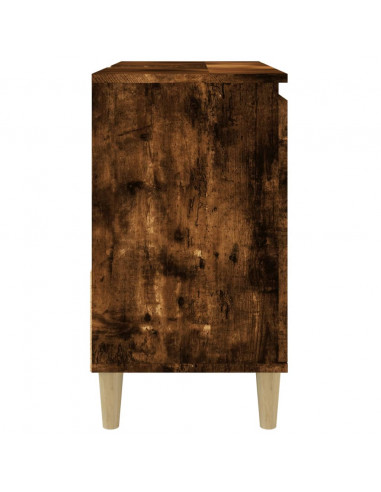 Armadietto Bagno Rovere Fumo 65x33x60 cm in Legno Multistrato