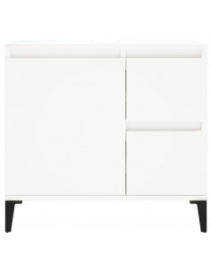 Armadietto da Bagno Bianco 65x33x60 cm in Legno Multistrato 2