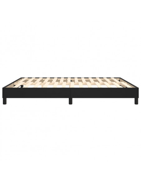 Giroletto a Molle Nero 160x200 cm in Similpelle