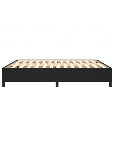 Giroletto a Molle Nero 160x200 cm in Similpelle