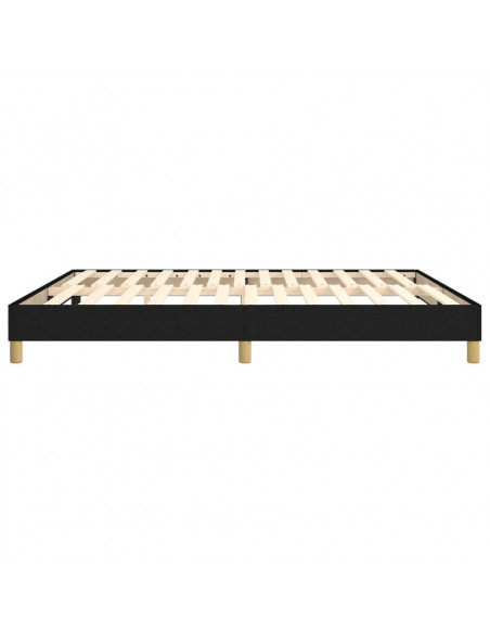 Giroletto a Molle Nero 160x200 cm in Tessuto