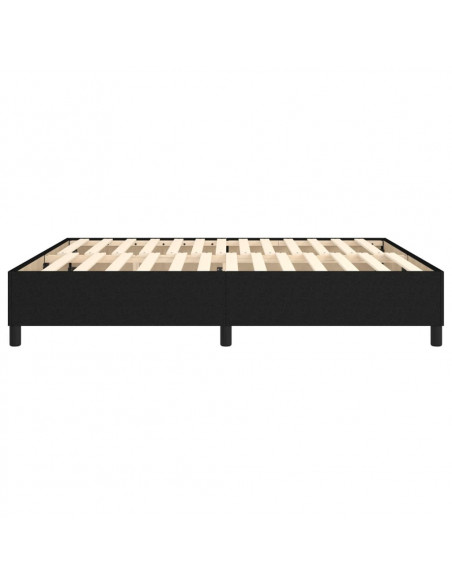 Giroletto a Molle Nero 160x200 cm in Tessuto