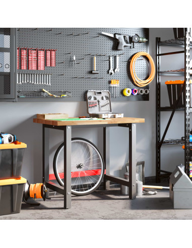 Banco da Lavoro 100x60x83 cm Legno Massello Acacia Rettangolare