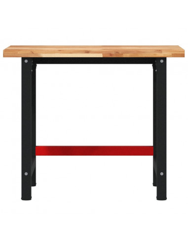 Banco da Lavoro 100x60x83 cm Legno Massello Acacia Rettangolare