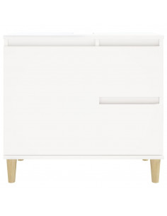 Armadietto da Bagno Bianco 65x33x60 cm in Legno Multistrato 2