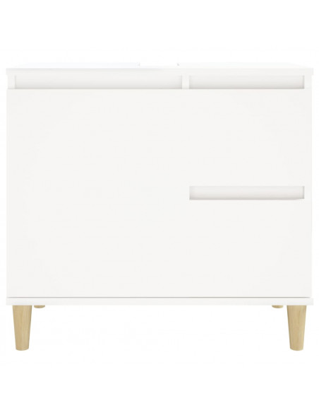 Armadietto da Bagno Bianco 65x33x60 cm in Legno Multistrato