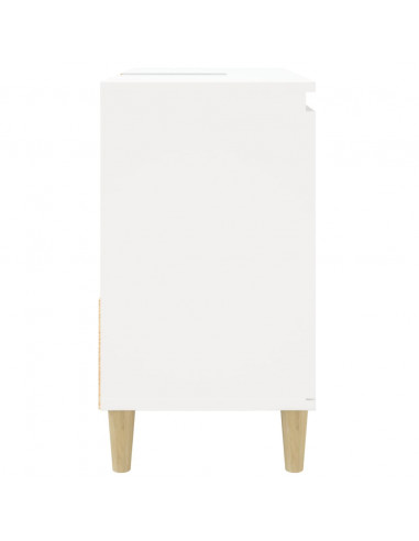 Armadietto da Bagno Bianco 65x33x60 cm in Legno Multistrato