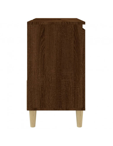 Armadietto Bagno Rovere Marrone 65x33x60cm in Legno Multistrato