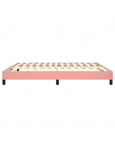 Giroletto a Molle Rosa 180x200 cm in Velluto