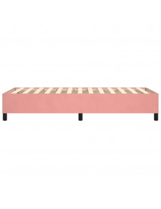 Giroletto a Molle Rosa 90x190 cm in Velluto 2