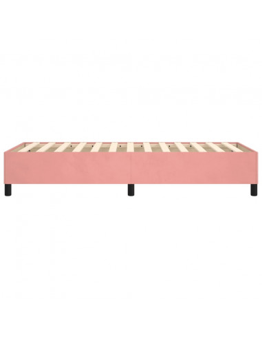 Giroletto a Molle Rosa 90x190 cm in Velluto