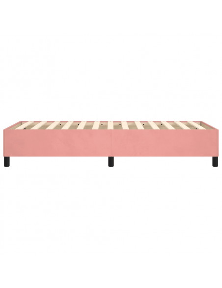 Giroletto a Molle Rosa 90x190 cm in Velluto