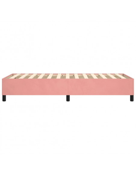 Giroletto a Molle Rosa 90x200 cm in Velluto