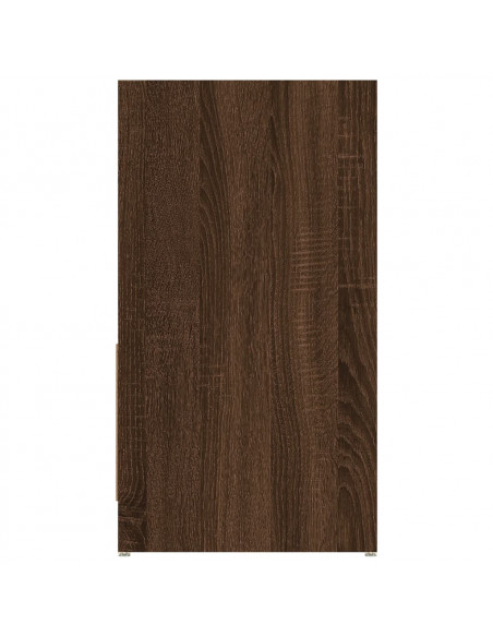 Armadietto Bagno Rovere Marrone 60x33x61cm Legno Ingegnerizzato
