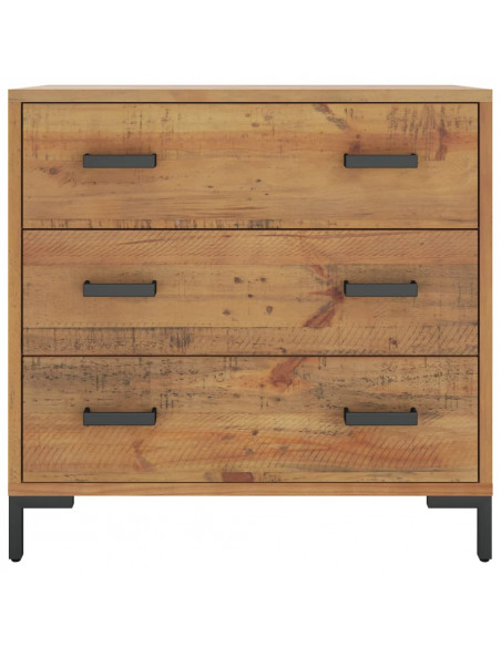 Cassettiera 75x35x70 cm in Legno Massello di Pino
