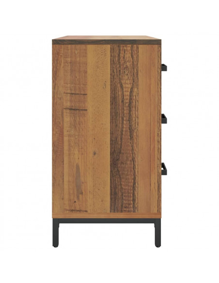 Cassettiera 75x35x70 cm in Legno Massello di Pino