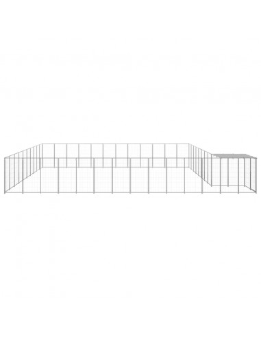 Gabbia per Cani Argento 37,51 m² in Acciaio