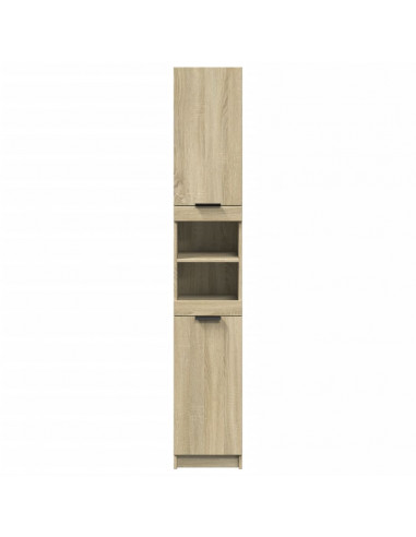 Armadietto da Bagno Rovere Sonoma 32x34x188,5 cm in Truciolato